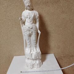 白磁観音 観音像 菩薩棒 聖観音（しょうかんのん）白磁 観音菩薩