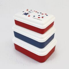新品 未使用 ムーミン お弁当箱 ドーム型シール容器3個セット(入れ子式) ミイ トリコロール 入園 入学 おしゃれ かわいい お弁当箱 日本製 ギフトプレゼントの画像