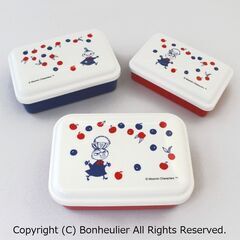 新品 未使用 ムーミン お弁当箱 ドーム型シール容器3個セット(...