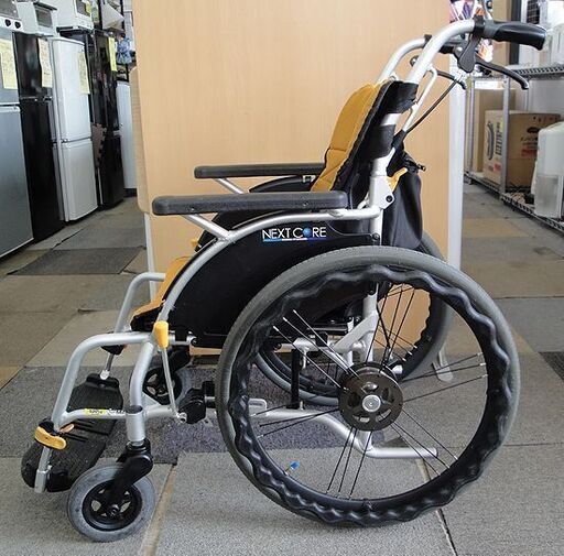 ☆ MATSUNAGA 自走式車いす ネクストコア・プチ NEXT-10B オレンジ 低床 軽量 コンパクト 車椅子 車イス 介護用品