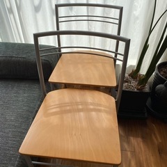 再度お値下げしました！無印良品　椅子二脚セット　スタッキング