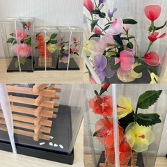 【あげます】【K4034】 未使用 ハンドメイド 造花 3点セッ...