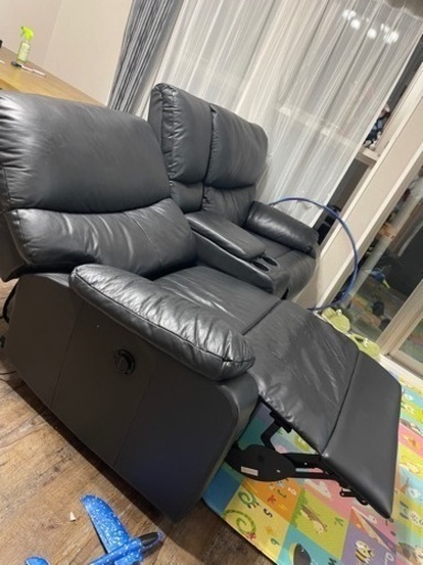 本革　ソファ　電動　動作正常