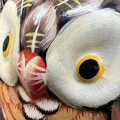 ころんと可愛いフクロウの貯金箱の画像