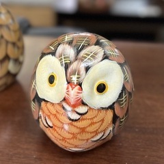 ころんと可愛いフクロウの貯金箱
