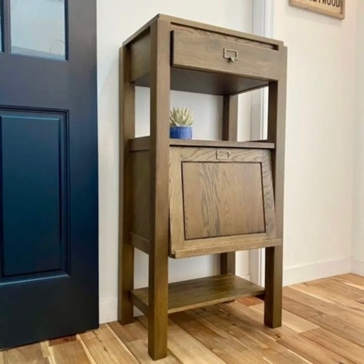 美品☆ 総無垢キャビネット/ナラ オーク