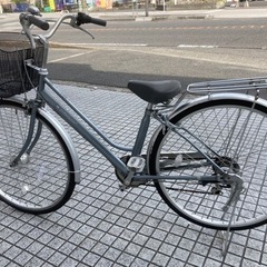 27インチ自転車】6段変速 LEDオートライト付 ダンロップ 鍵新品