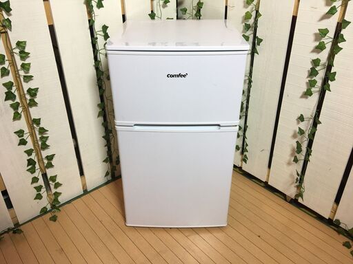 【愛品館八千代店】保証充実comfee　2021年製90L　直冷式2ドア冷蔵庫RCT90WH