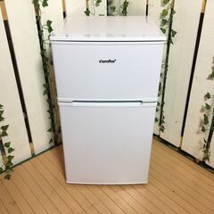 【愛品館八千代店】保証充実comfee　2021年製90L　直冷式2ドア冷蔵庫RCT90WH