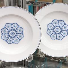 ☆ジモティー割引有り☆大倉陶園 呉須正倉院 スープ皿 2客セット...
