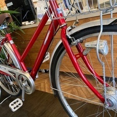 幸*）様 中古美品LEDオートライト自転車★27インチ★ベージュ★注※配達地域限 C889☆限定特価☆ 中古自転車 【27インチ ママチャリ シルバー 3段 LED