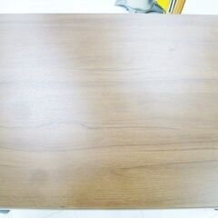 ニトリ デスク 幅118×奥行59×高さ73cm 天板プレフェ118 ブラウン系 テーブル 机 苫小牧西店の画像