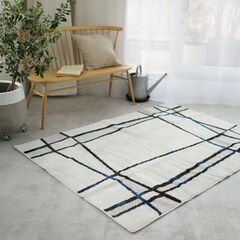 新品 未使用 北欧デザインラグ 日本製 ヘイム(185×185 ...