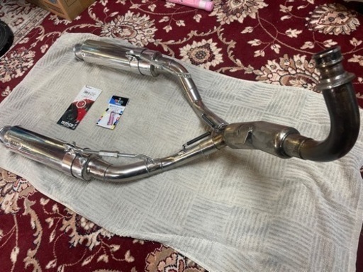 【武川】左右2本出しマフラー（適合: モンキー、ゴリラ、カブなど ）