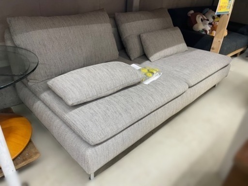 GM725【￥29,800から20％OFF】ジモティー限定！ IKEA ソーデルハムン ベージュ/ブラウン 幅186㎝ ～3人がけソフ