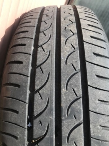185/70R14 5.5J 4穴 PCD100 タイヤ＋アルミ 4本セット タイヤ2019年製