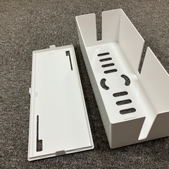 電源コード収納BOX  白色の画像
