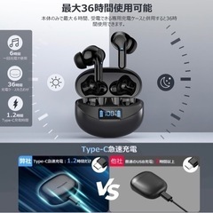 ワイヤレスイヤホン ノイズキャンセリング イヤホン bluetooth5.3の画像