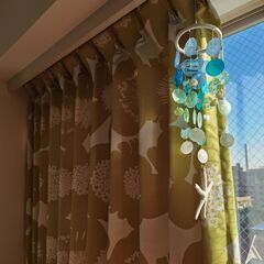 Yellow Double Folds Curtainの画像