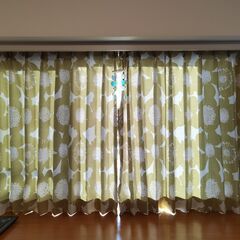Yellow Double Folds Curtainの画像