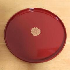 【決まりました】赤い（朱）お盆　未使用品