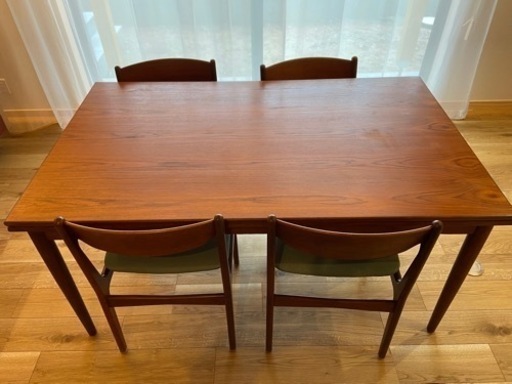 sic ダイニングテーブルセット　伸長式アンティーク　北欧