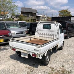 総額13.0万円★車検R5年7月★4WDオートマ軽トラ★エアコン＆パワステ付★Tベル済★キーレス★スズキ キャリィトラック KUスペシャル(DA52T) 10.3万キロ 平成13年式 ホワイトの画像