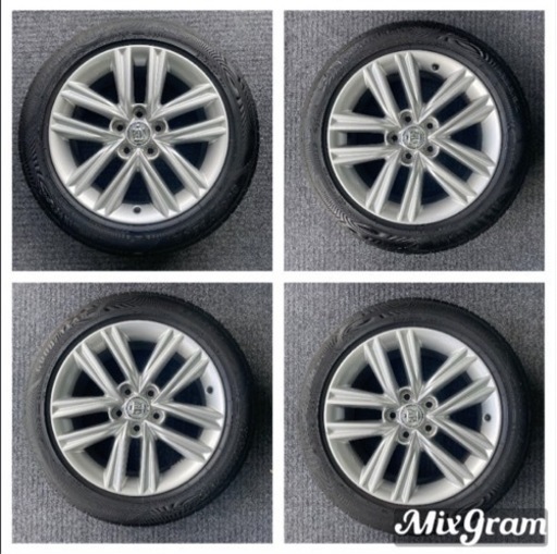 クラウン★トヨタ純正★215/55R/17★アルミタイヤ４本セット★タイヤ8部山★かなり綺麗です！！