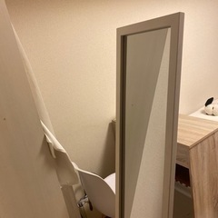 全身鏡　ミラー　ホワイトの画像
