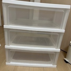 収納ケース3段 クリア