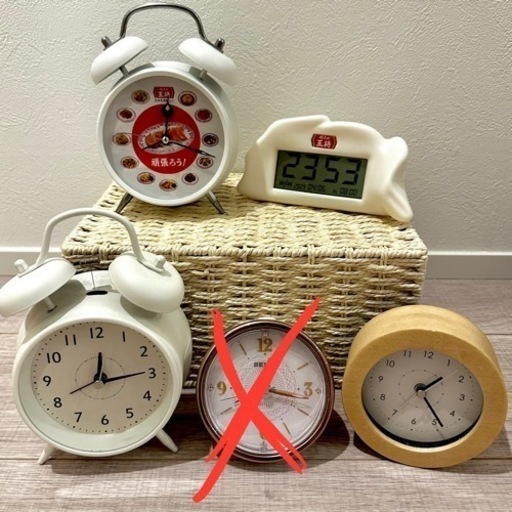 【美品】目覚まし時計 4点 バラ売り可 全て電池付き