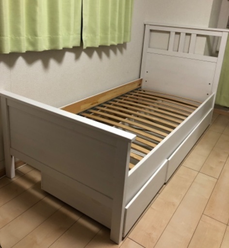 IKEA製★ヘムネスシングルベッド【すのこ\u0026収納BOX\u0026マットレス付】
