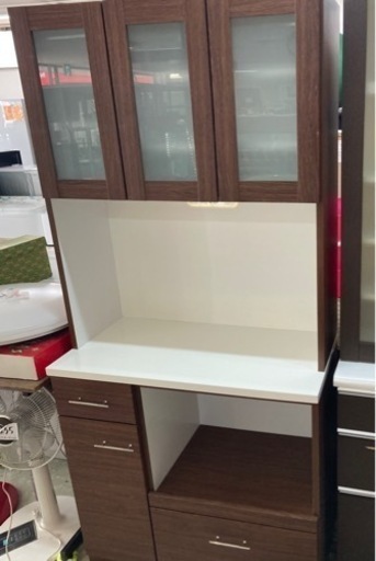 木目調食器棚  リサイクルショップ宮崎屋住吉店 23.6.13ｆ