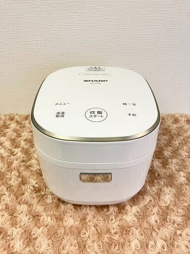 シャープ　炊飯器　3合炊き　KS-CF05C　2022年製　ホワイト