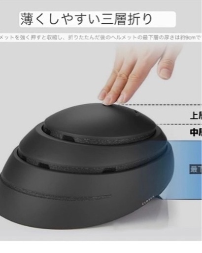 新品　折りたたみ式ヘルメット