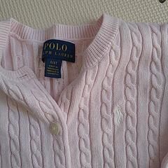 110サイズ　ラルフローレンの綿ニットカーディガンの画像