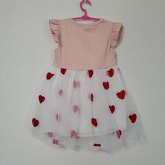 韓国子供服❤ハートチュールワンピースの画像