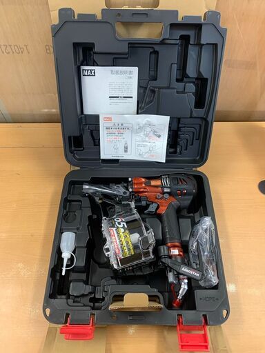 【モノマニア四日市】【引取限定】未使用品 MAX マックス 高圧釘打機 65mm エアロスター HN-65N4　高圧コイルネイラ