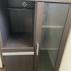 食器棚　炊飯器置き付き