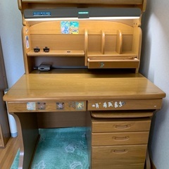 タダでお譲りします！中古　セット　学習机　引き出し