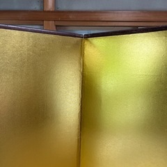金屏風2つ折りの画像