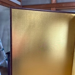 金屏風2つ折りの画像
