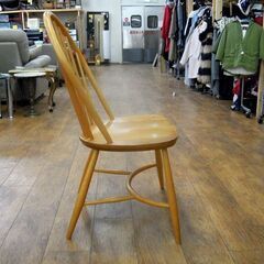 英国 アーコール フープバックチェア 1脚 レア 9本スポーク ナチュラル