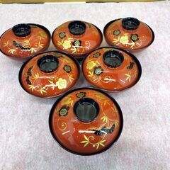 お吸い物用 お椀　梅柄　６個セット