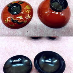 お吸い物用 お椀　梅柄　６個セットの画像