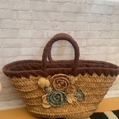 カゴバック　コサージュ付き　