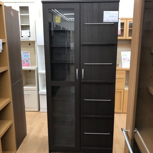 ★ジモティ割あり★  スライド式本棚 ブラウン H181×W79×D42 クリーニング済み KJ1810
