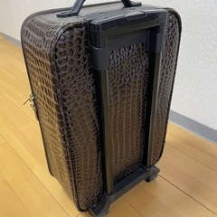 ※決まりました※キャリーバッグ　クロコ型押　ダークブラウンの画像