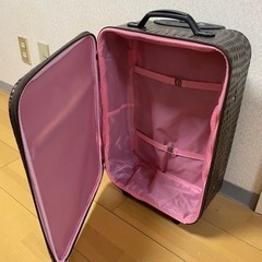 ※決まりました※キャリーバッグ　クロコ型押　ダークブラウンの画像