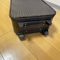 ※決まりました※キャリーバッグ　クロコ型押　ダークブラウンの画像